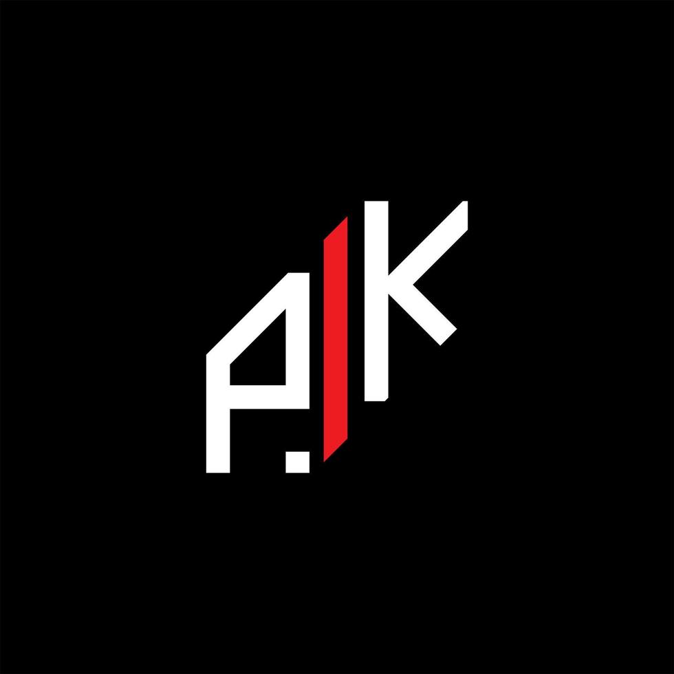 PK letter logo creative design with vector graphic