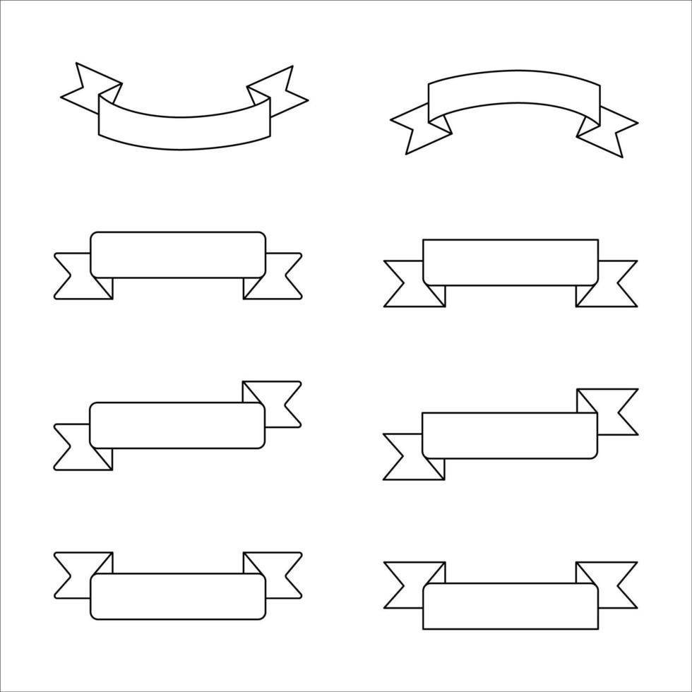 Set of Ribbon Vector