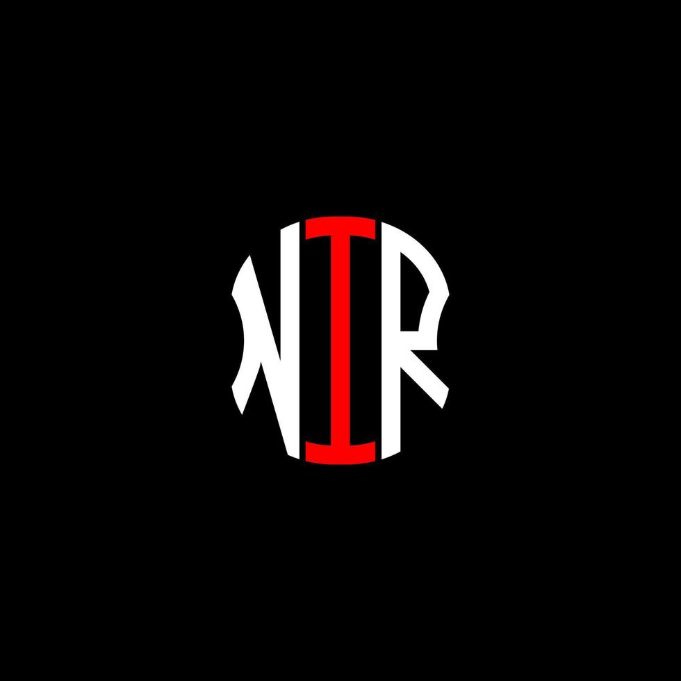 NIR letter logo abstract creative design. NIR unique design vector