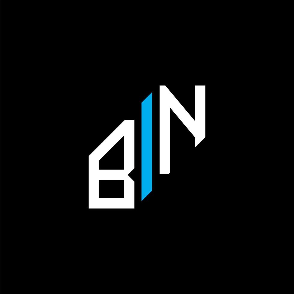 diseño creativo del logotipo de la letra bn con gráfico vectorial vector