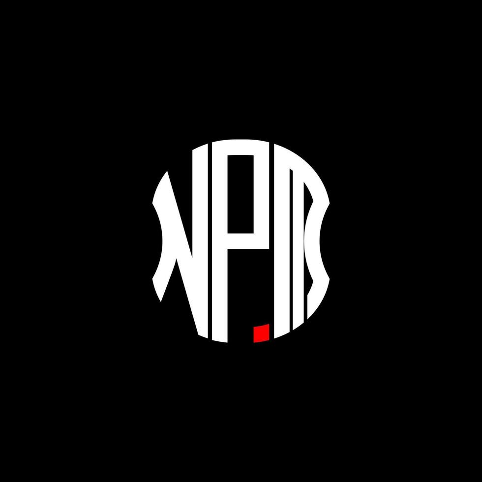 NPM letter logo abstract creative design. NPM unique design vector