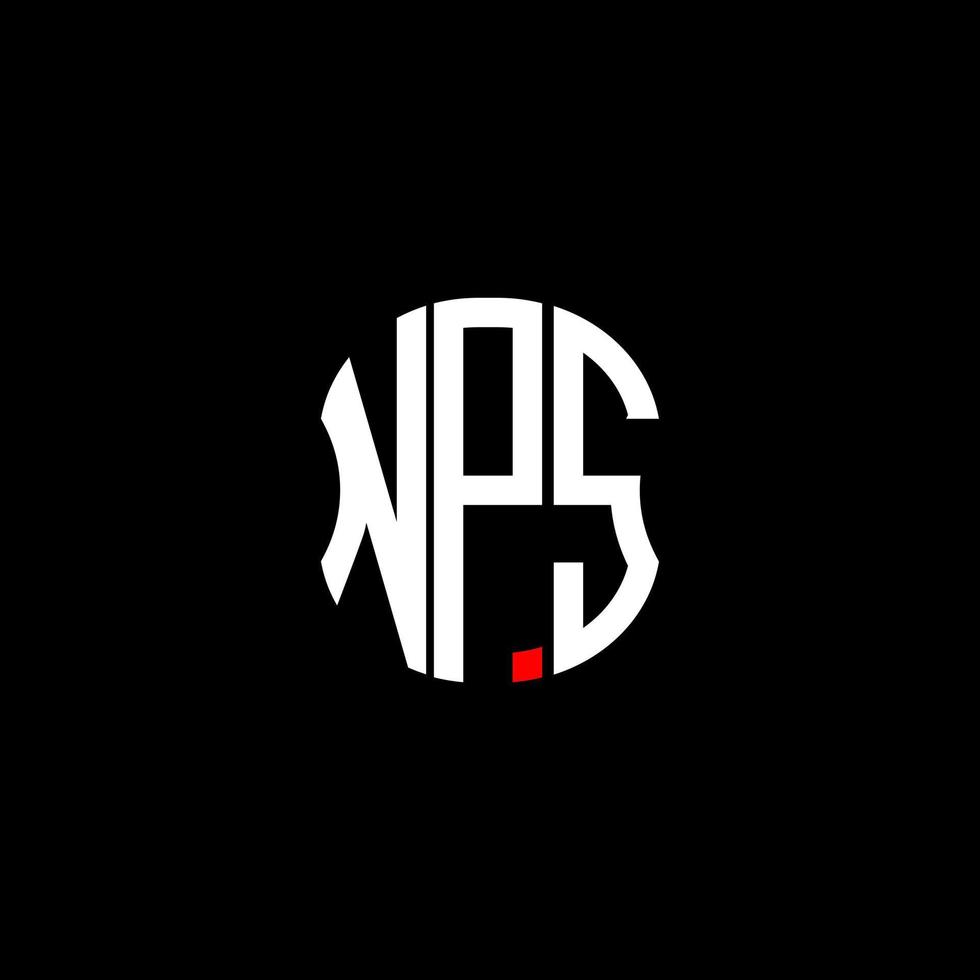NPS letter logo abstract creative design. NPS unique design vector