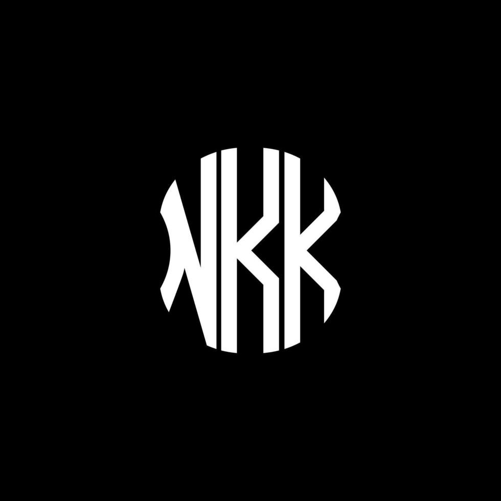 diseño creativo abstracto del logotipo de la letra nkk. diseño único nkk vector