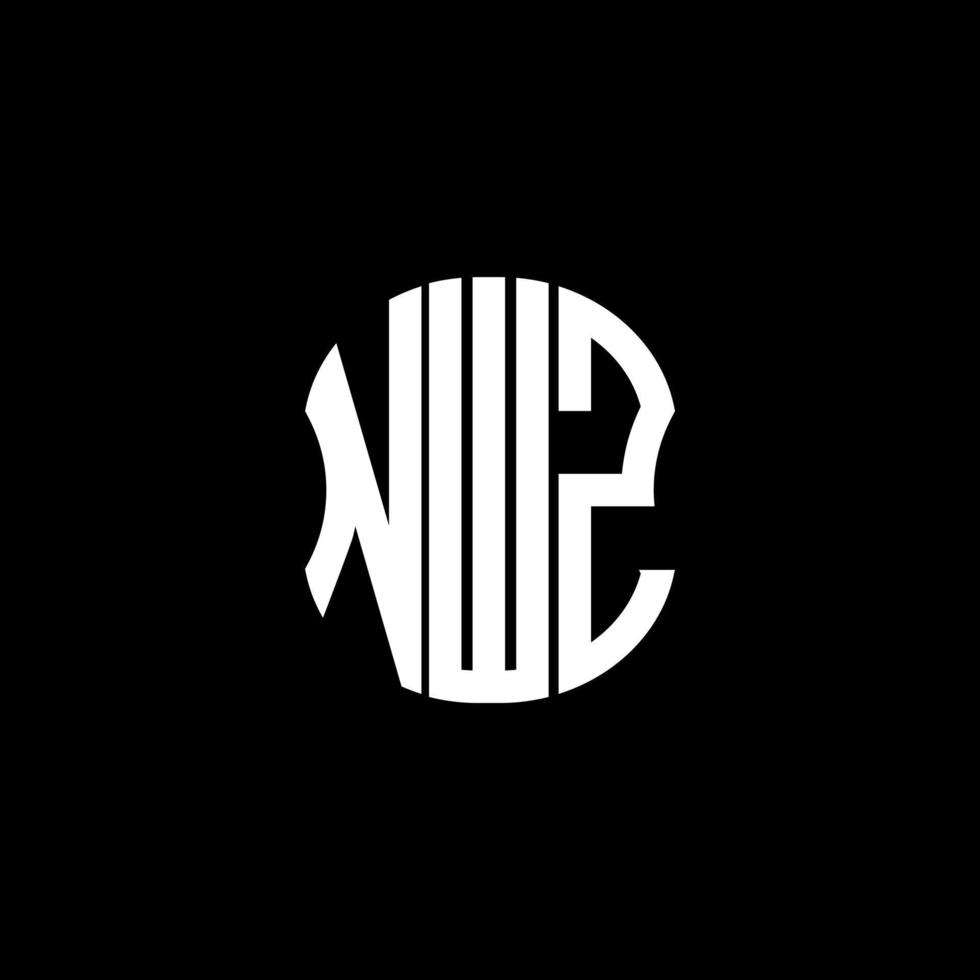 Diseño creativo abstracto del logotipo de la letra nwz. diseño único nwz vector