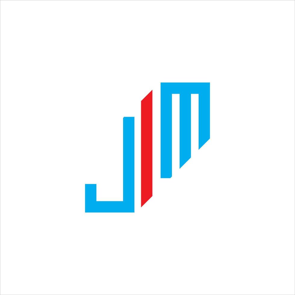 diseño creativo del logotipo de la letra jm con gráfico vectorial vector