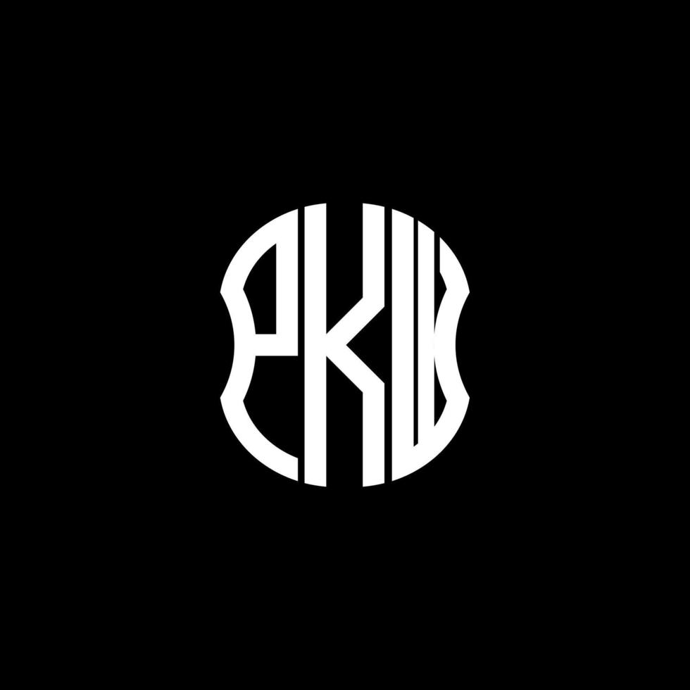 diseño creativo abstracto del logotipo de la letra pkw. diseño unico vector