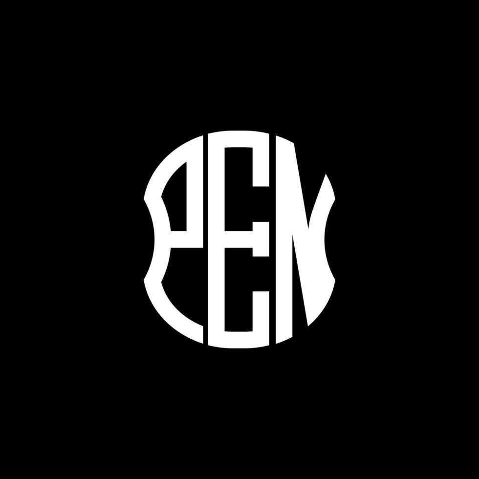 PEN letter logo abstract creative design. PEN unique design vector