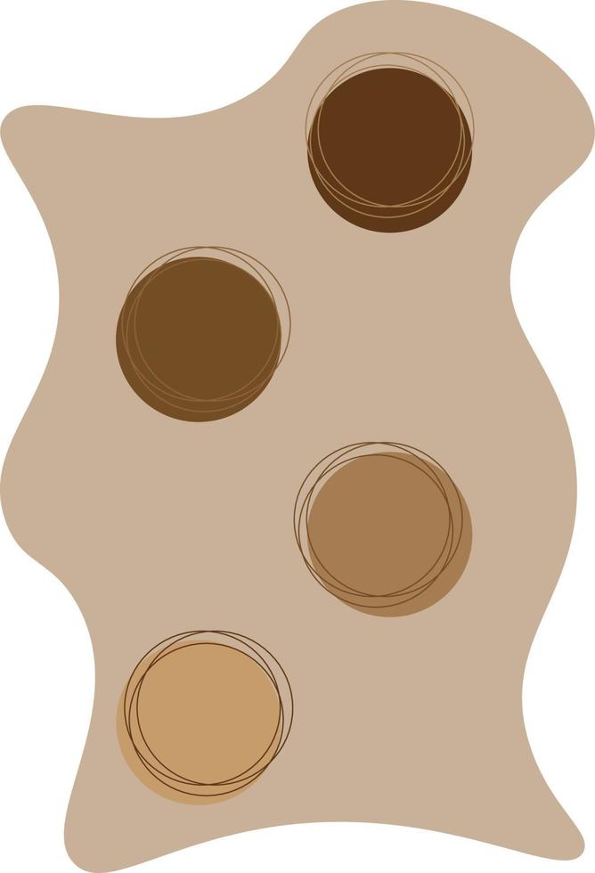 Vector of the background with brown gradation circles. Good for icons or signs.