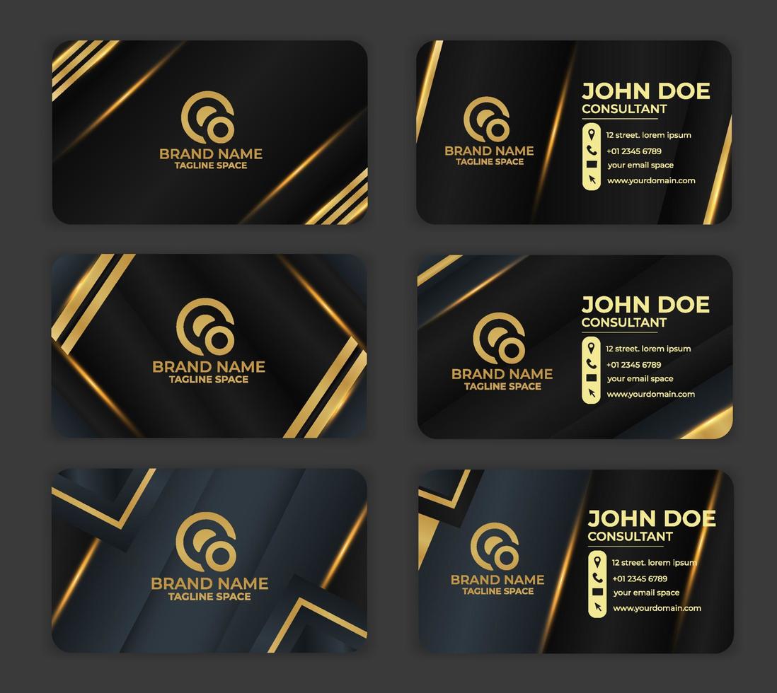 Monochromatic Business Card Template vector