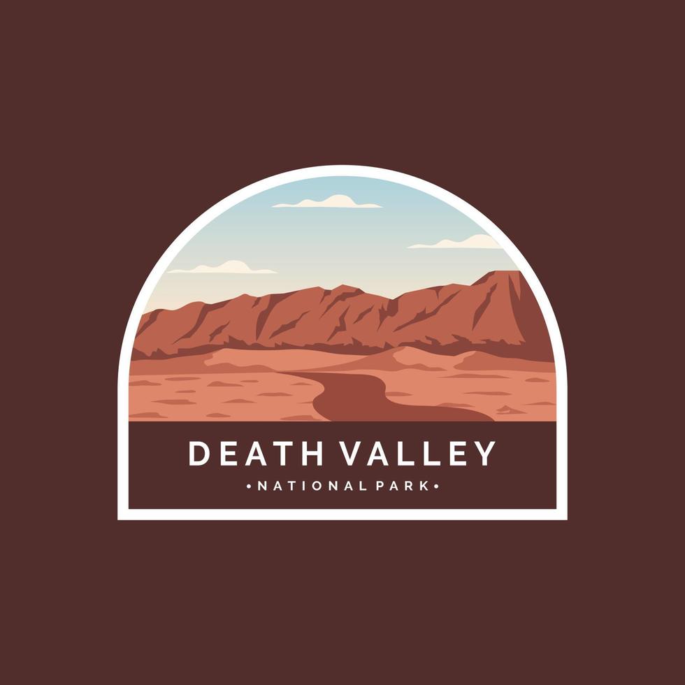 emblema parche ilustración del parque nacional del valle de la muerte vector