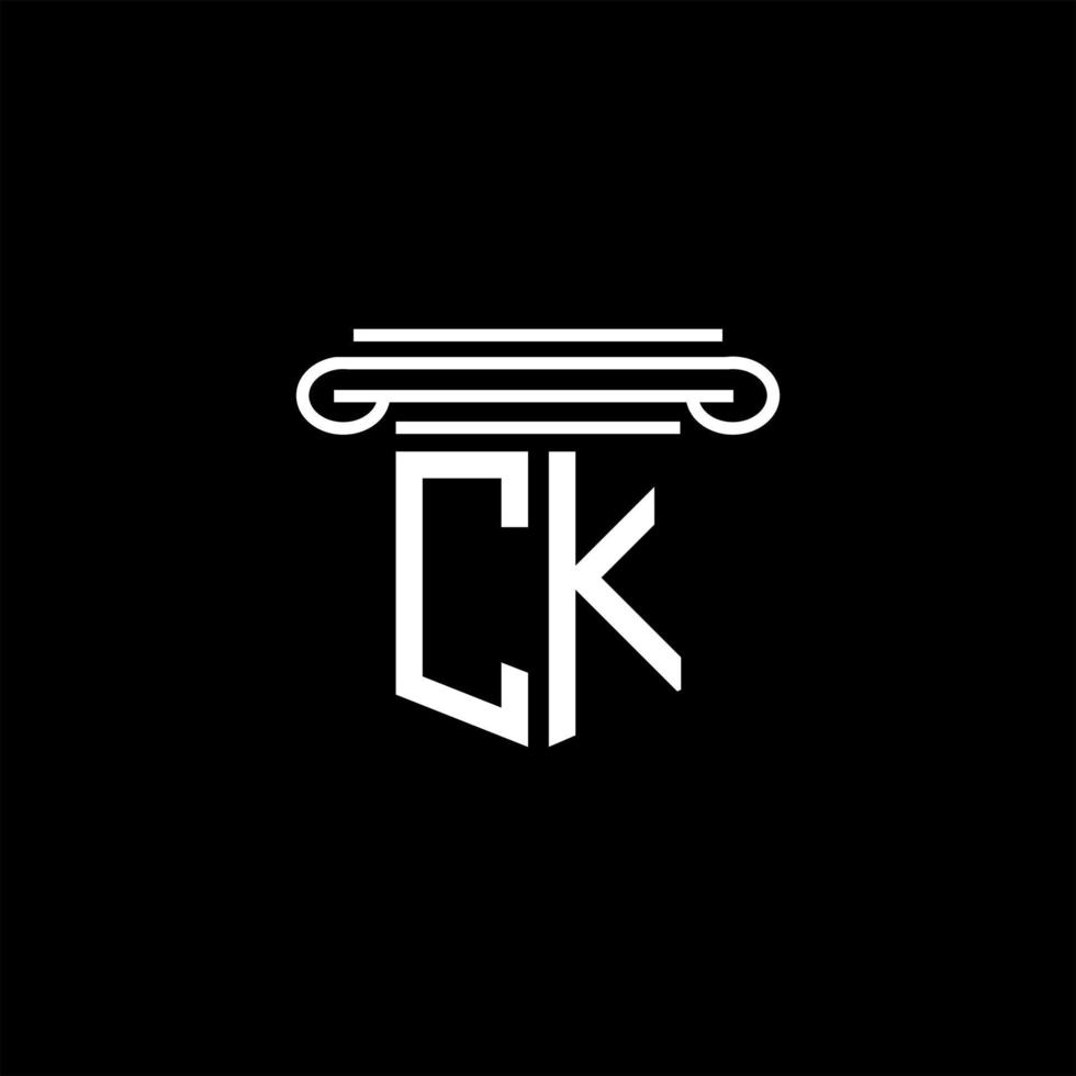 CK letter logo creative design with vector graphic