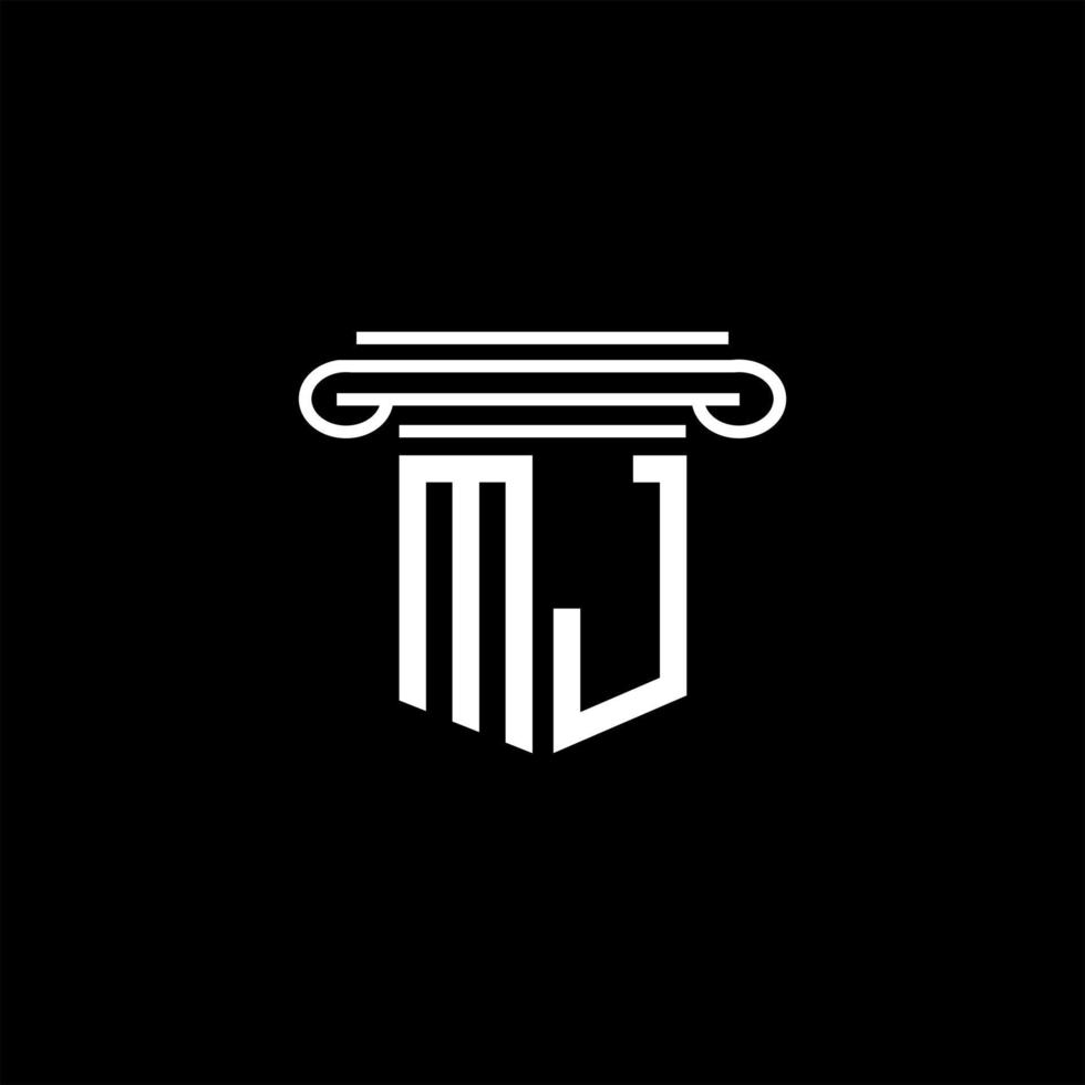 MJ letter logo creative design with vector graphic