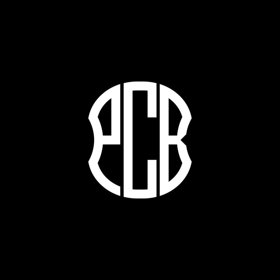 PCB letter logo abstract creative design. PCB unique design vector
