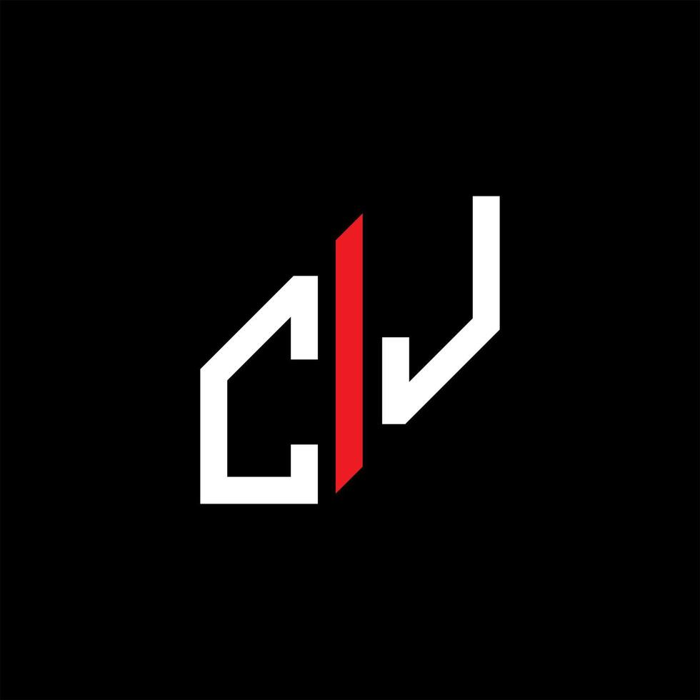 diseño creativo del logotipo de la letra cj con gráfico vectorial vector