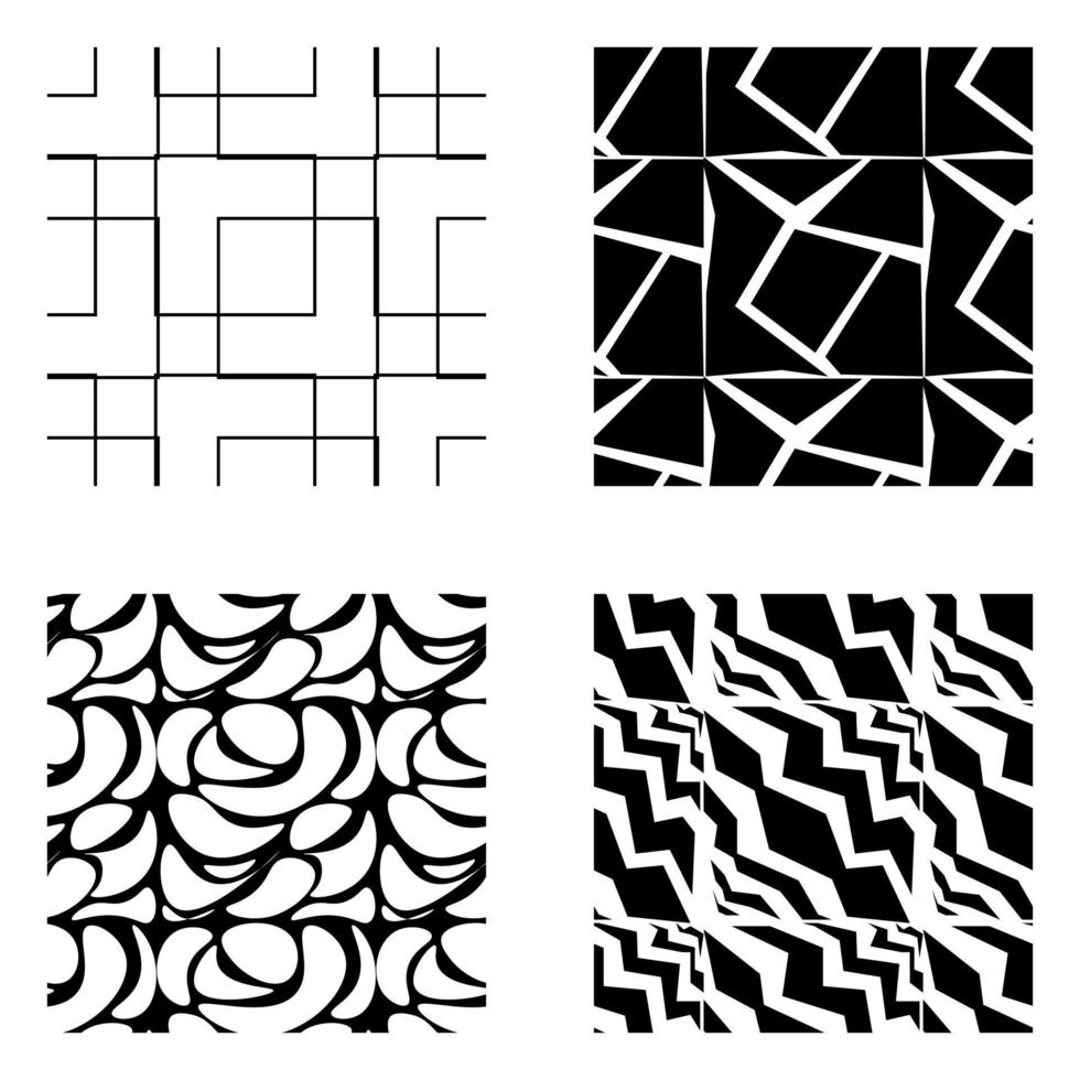 conjunto de diferentes patrones abstractos sin fisuras. garabato, vector, extracto, plano de fondo vector