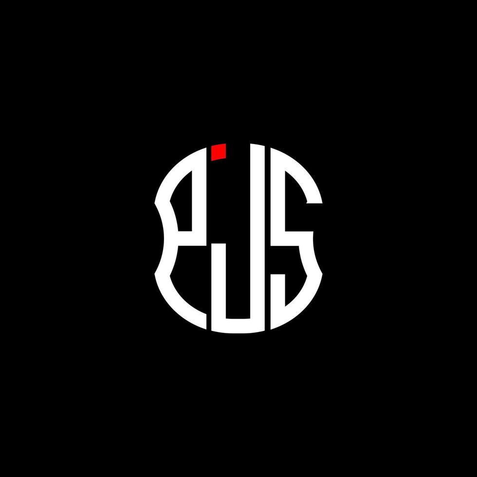 diseño creativo abstracto del logotipo de la letra pjs. pjs diseño único vector