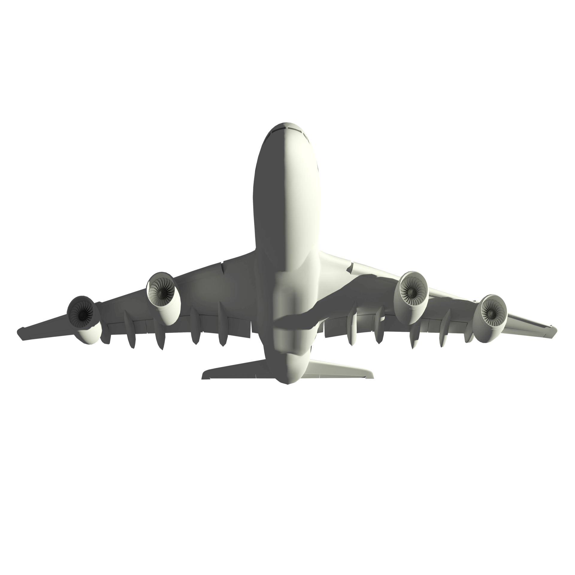 3D Airplane isolated on transparent background , 3D rendering under