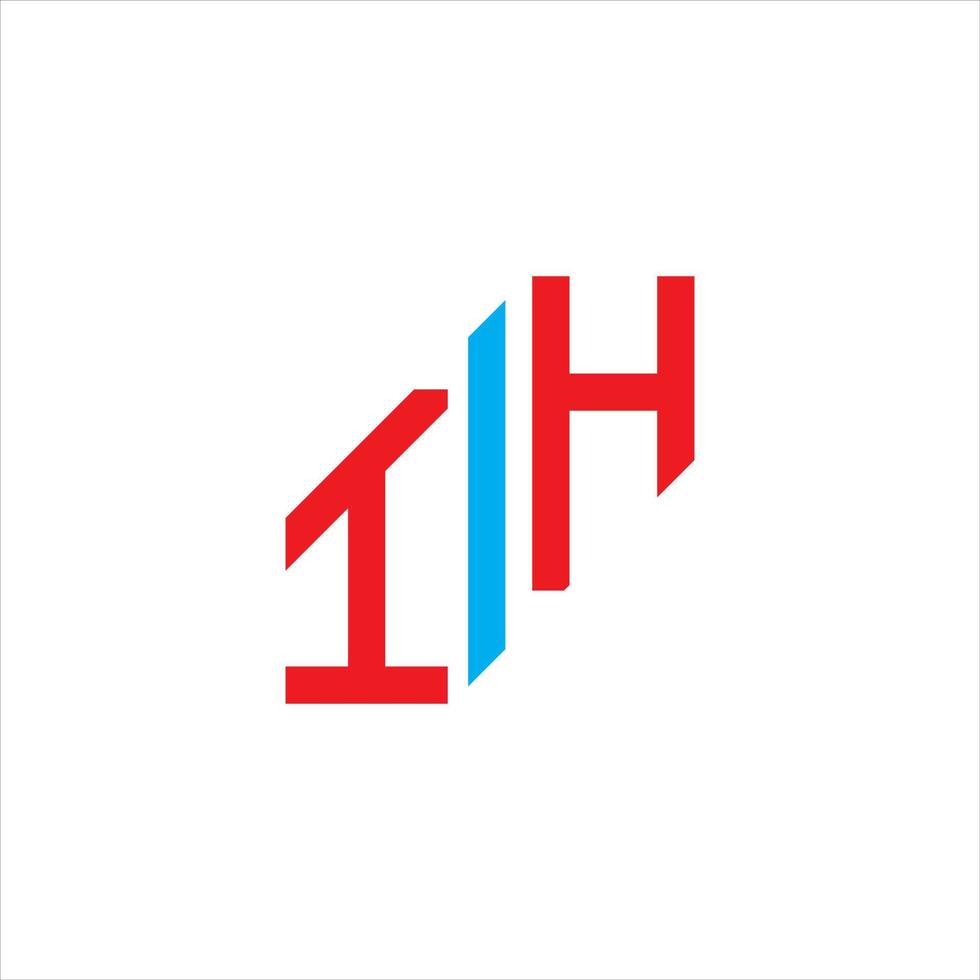 diseño creativo del logotipo de la letra ih con gráfico vectorial vector