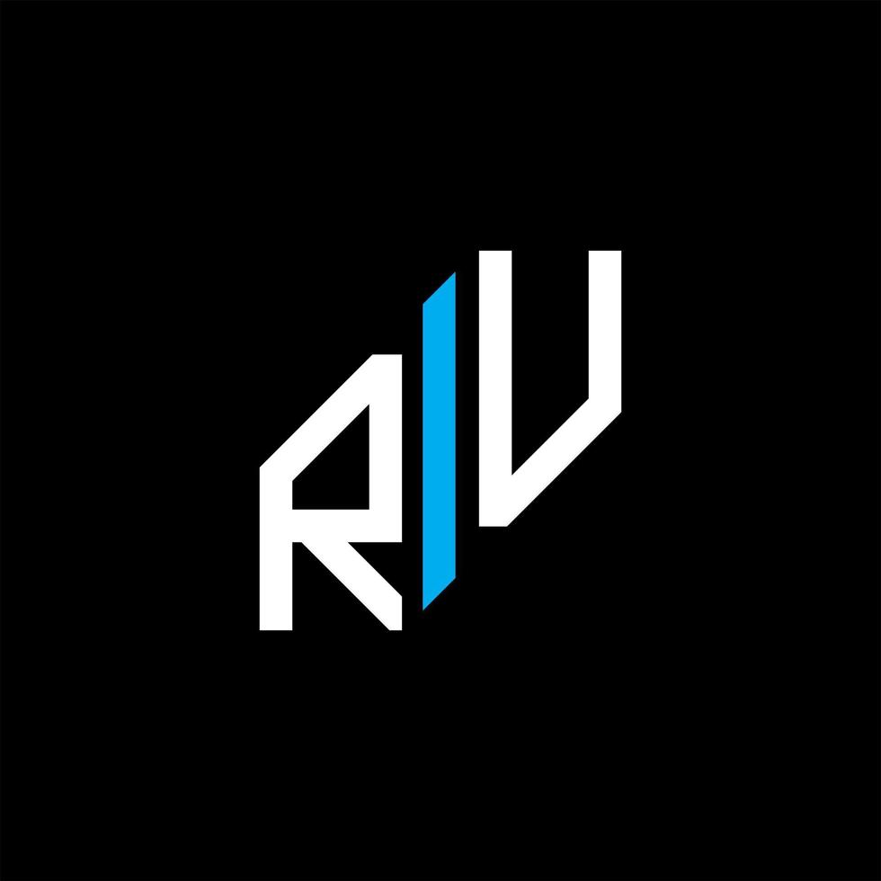 diseño creativo del logotipo de la letra ru con gráfico vectorial vector