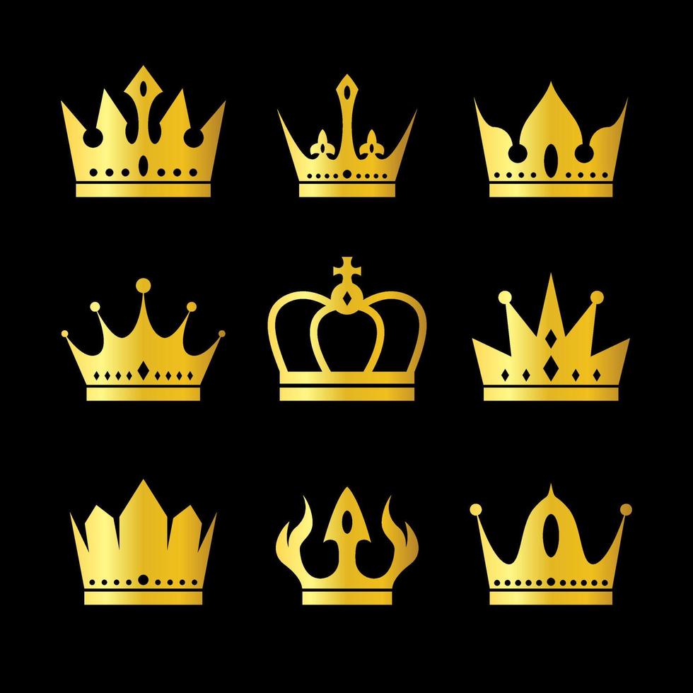 Set of Crown Icons vector