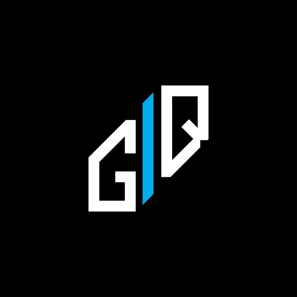 diseño creativo del logotipo de la letra gq con gráfico vectorial vector