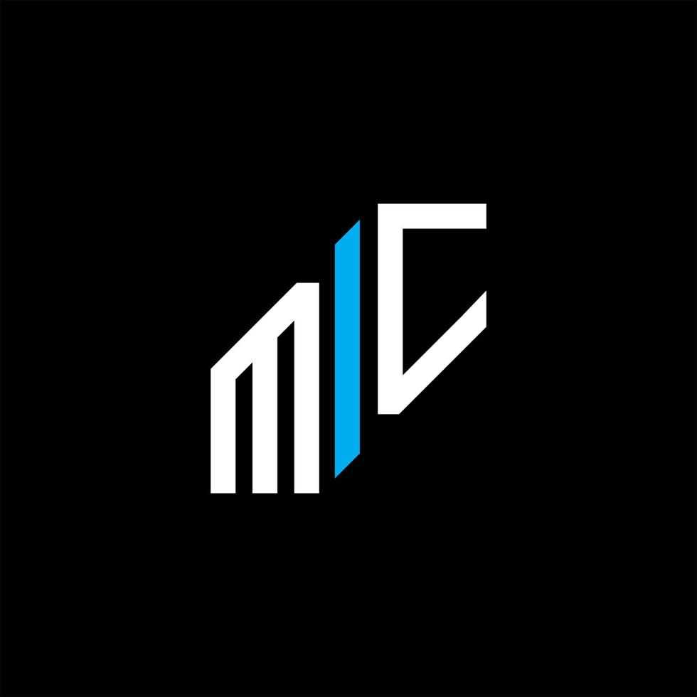 Diseño creativo del logotipo de la letra mc con gráfico vectorial vector