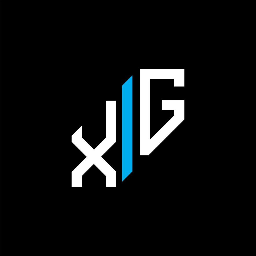 diseño creativo del logotipo de la letra xg con gráfico vectorial vector