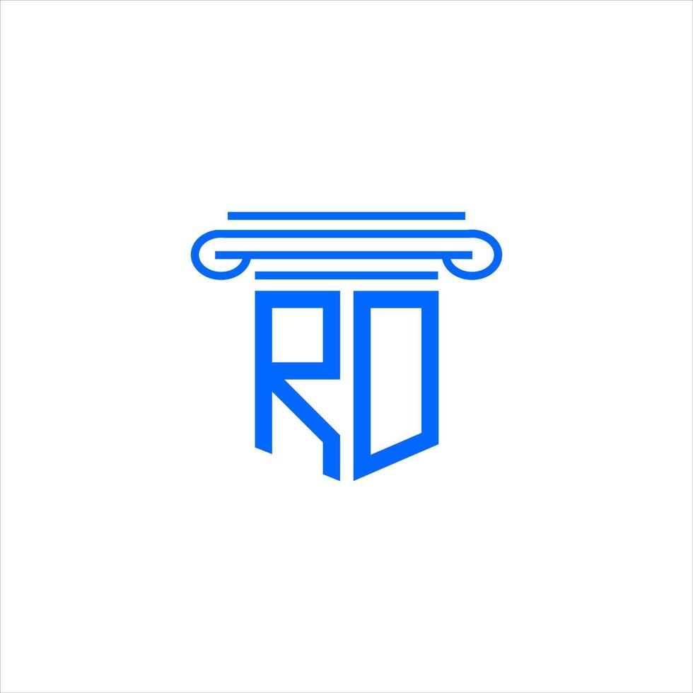 diseño creativo del logotipo de la letra rd con gráfico vectorial vector