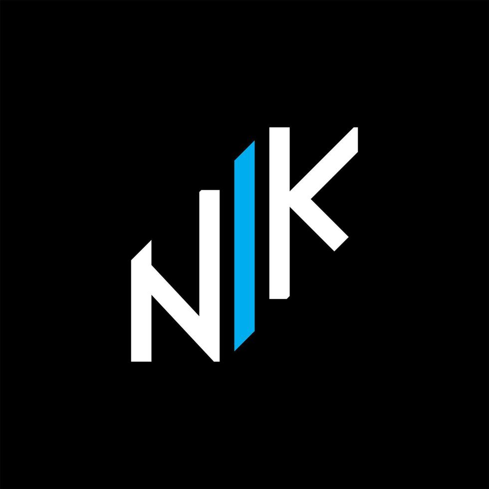 NK letter logo creative design with vector graphic