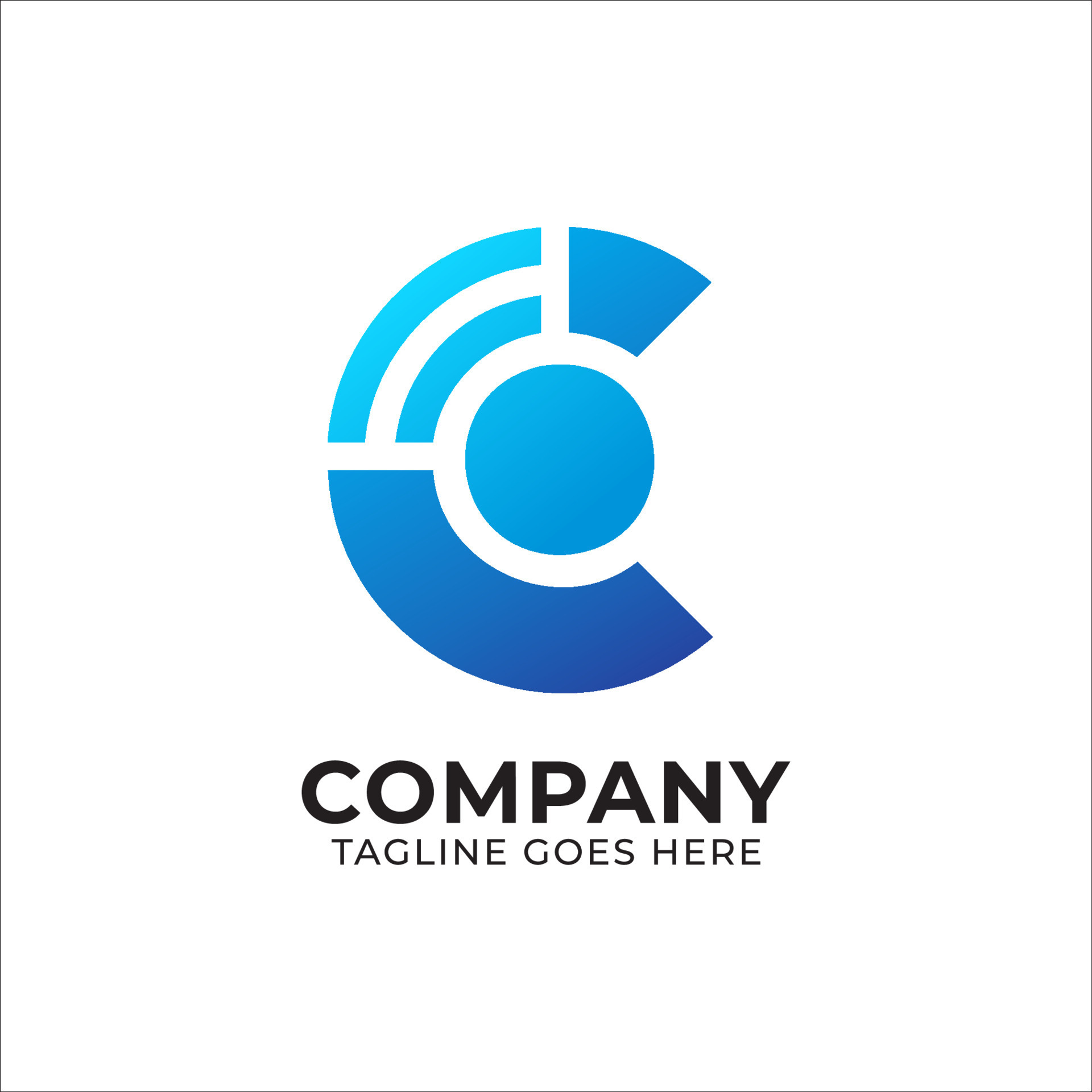 Letter C alphabet with wifi signal icon Wireless technology logo Letter C alphabet with wifi signal icon Wireless technology logo