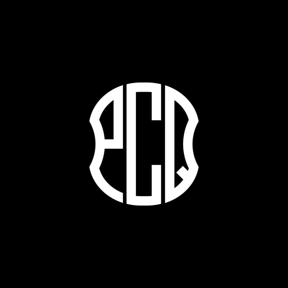PCQ letter logo abstract creative design. PCQ unique design vector