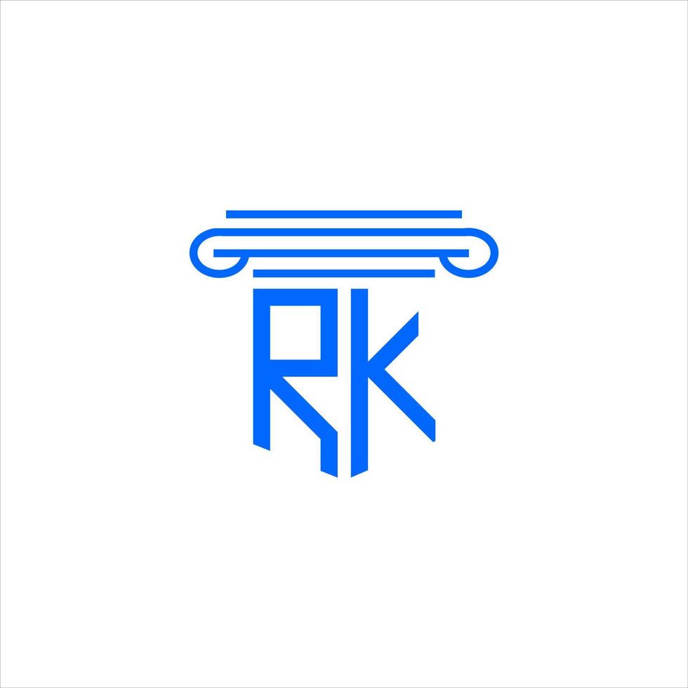 RK letter logo creative design with vector graphic