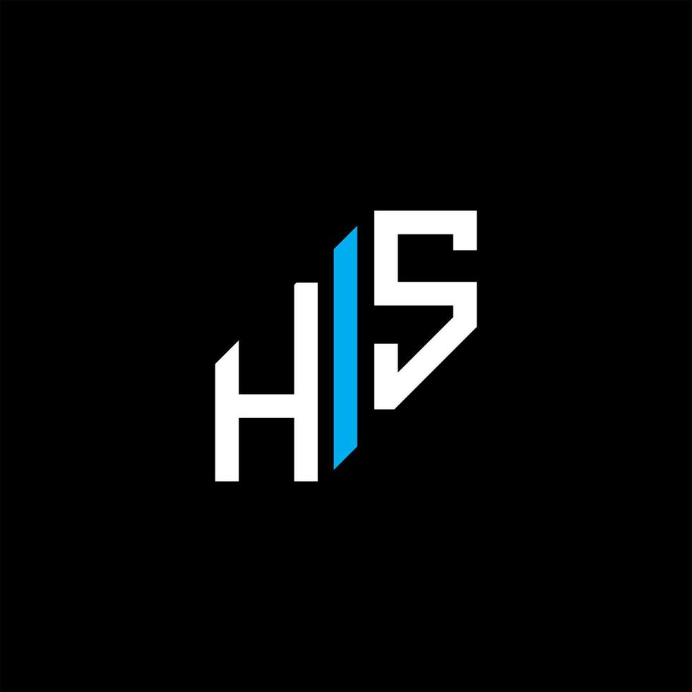 diseño creativo del logotipo de la letra hs con gráfico vectorial vector