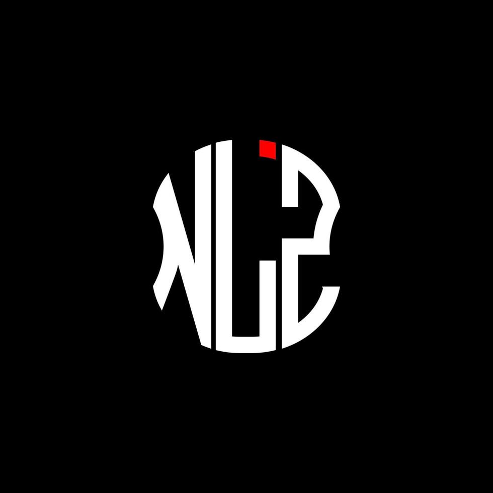 NLZ letter logo abstract creative design. NLZ unique design vector