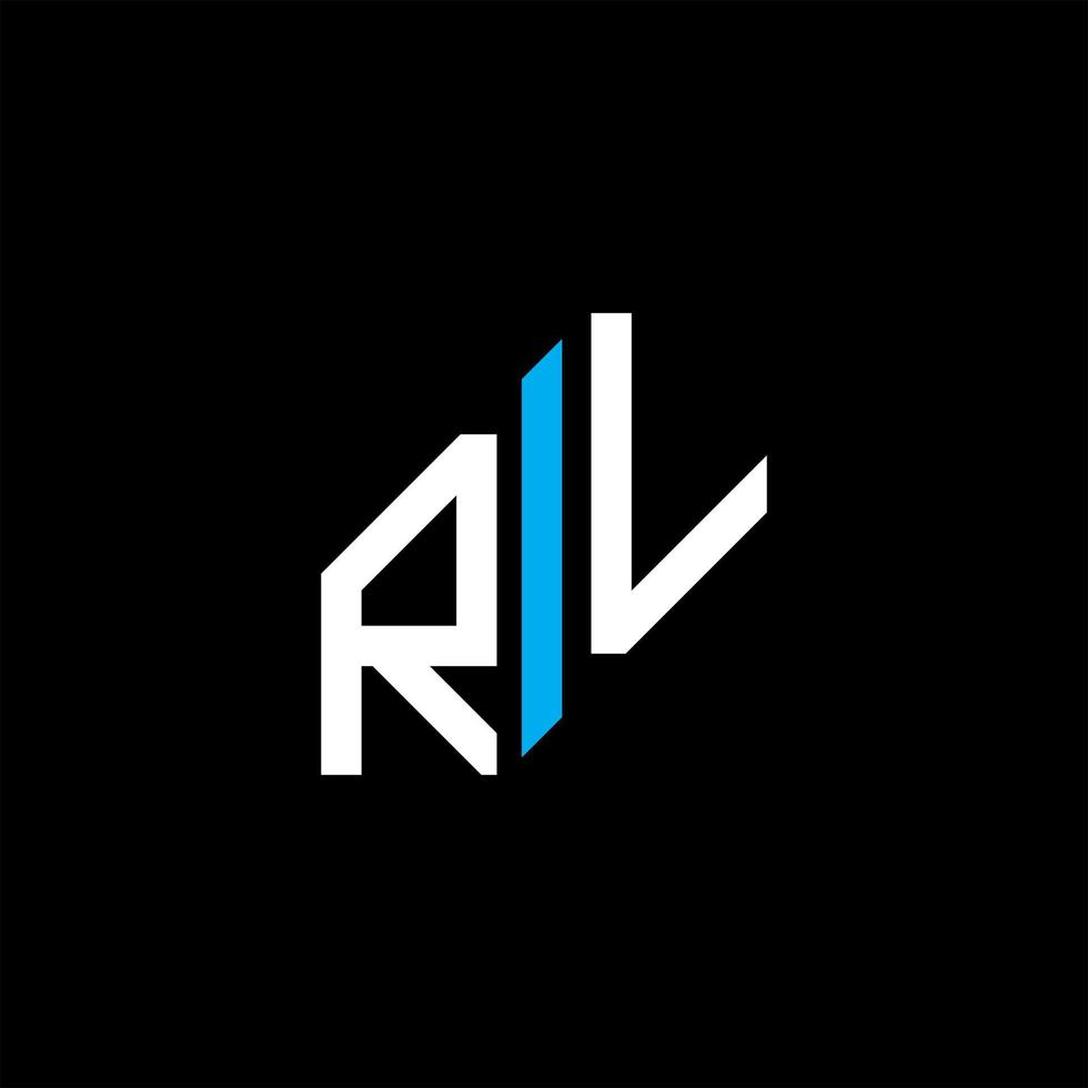 diseño creativo del logotipo de la letra rl con gráfico vectorial vector