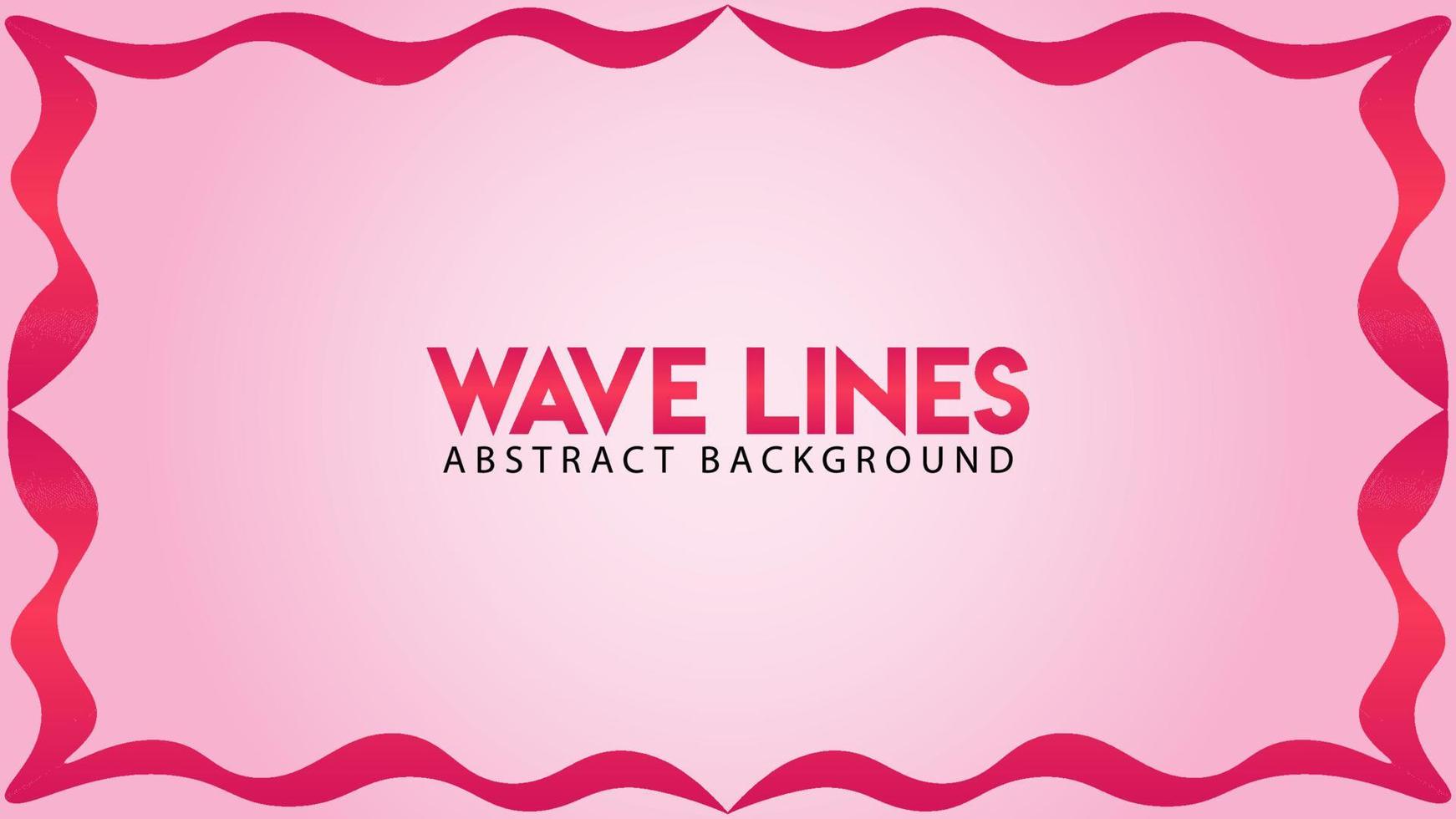 Abstract Wave Line Background Design Vector, Tape Spectrum Frame Concept, Romantic Color, Beautiful Background Template vector