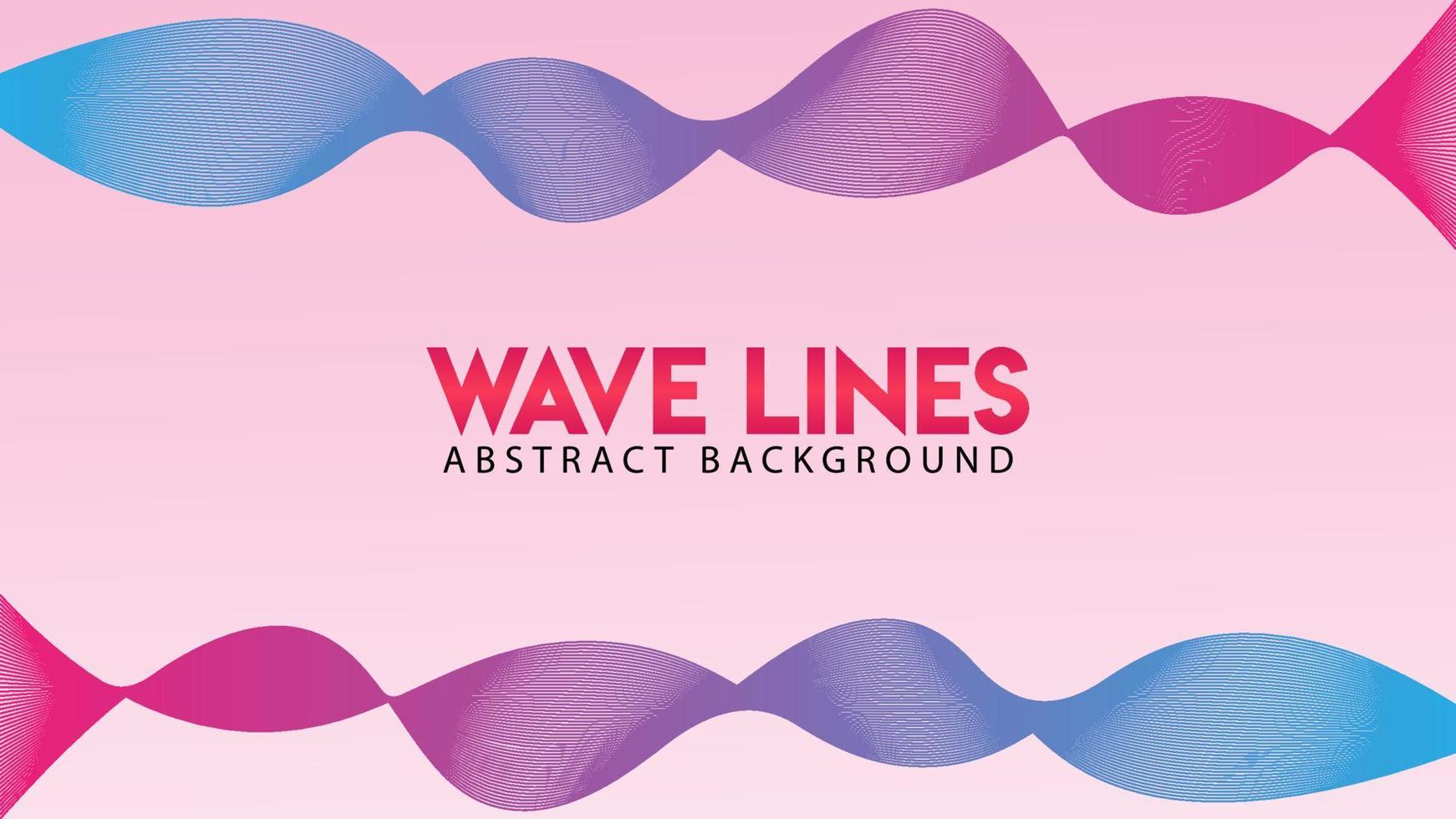 Abstract Wave Line Background Design Vector, Spectrum Frame Concept, Romantic Color vector