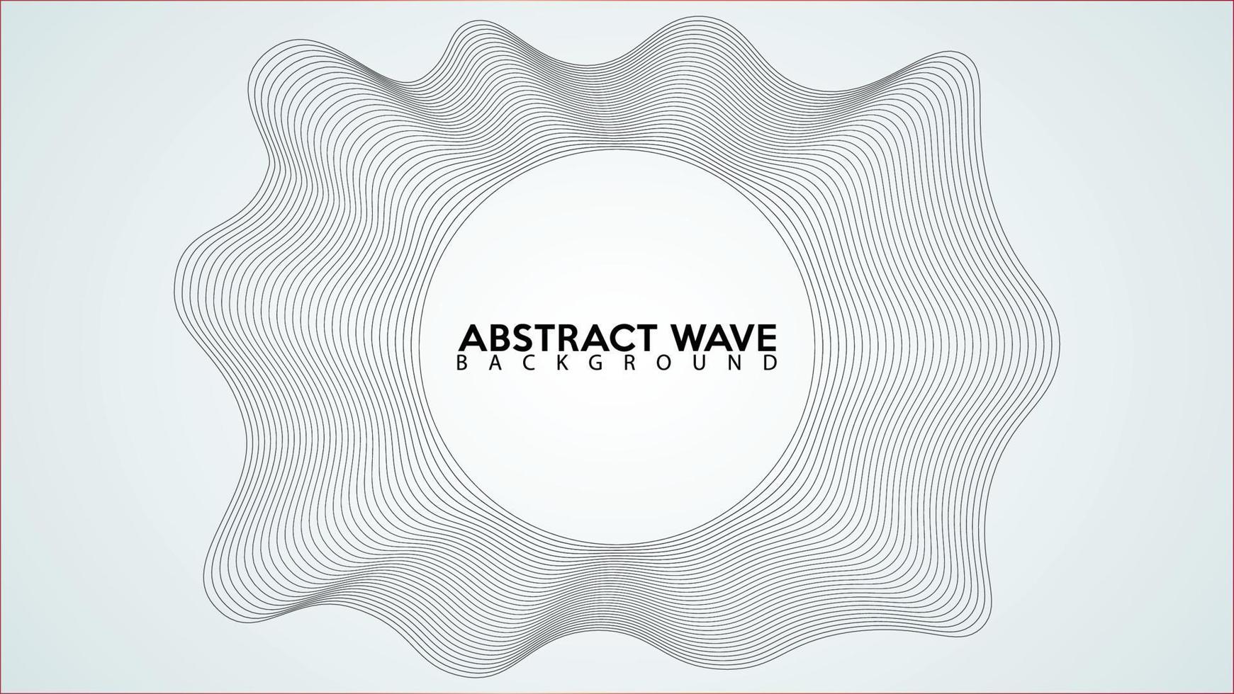 Monochrome Spectrum Audio Wave Design Vector, Abstract Wave Line Background Design Template, Ellipse, Shiny Black and White vector