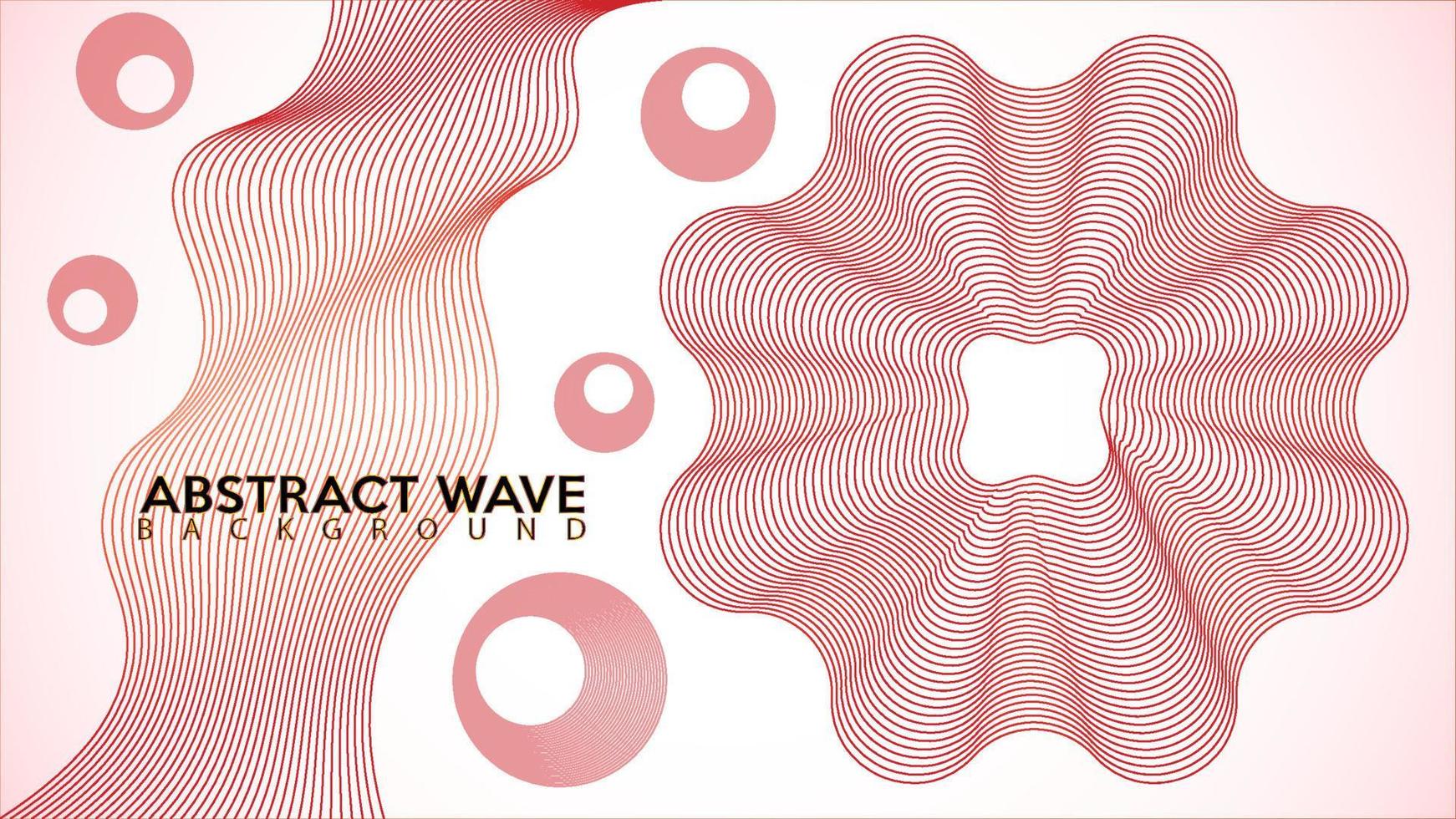 Circular Spectrum Audio Wave Design Vector, Abstract Wave Line Background Design Template, Ellipse, Red Orange, Pink, Brown vector
