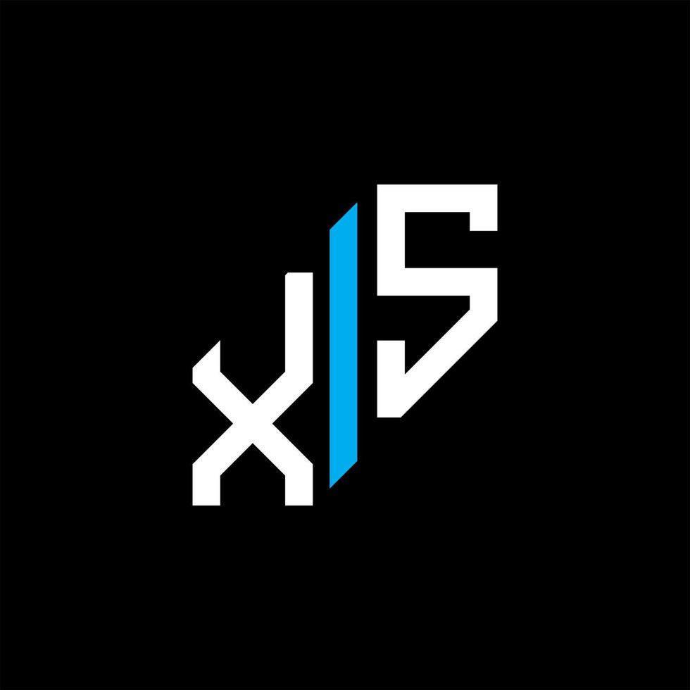 diseño creativo del logotipo de la letra xs con gráfico vectorial vector