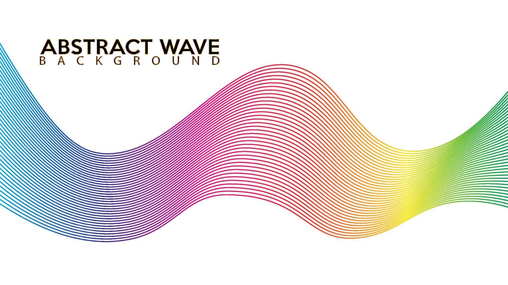 Rainbow Abstract Wave Line Background Design Vector, Spectrum Frame Concept, White Background, Colorful Spectrum Audio Design Template vector