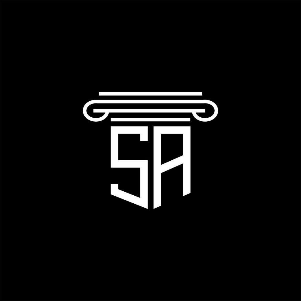 SA letter logo creative design with vector graphic
