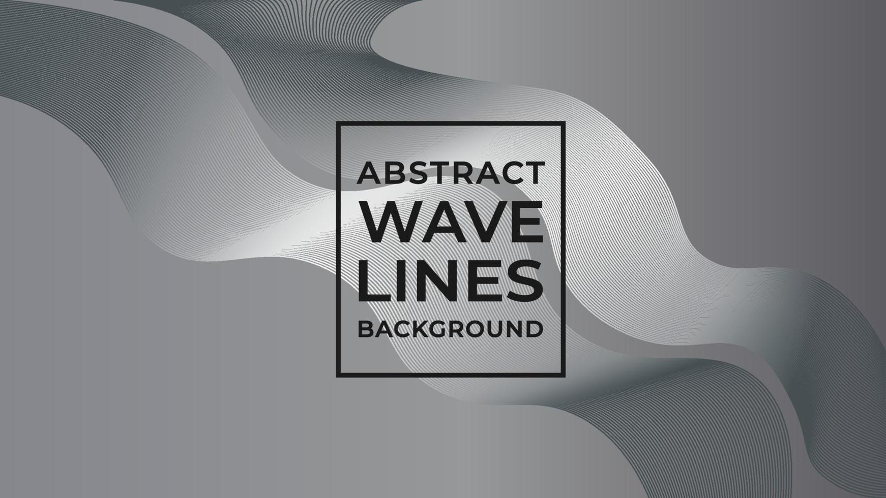 Monochrome Abstract Wave Line Background Design Vector, Gray Wave Line vector