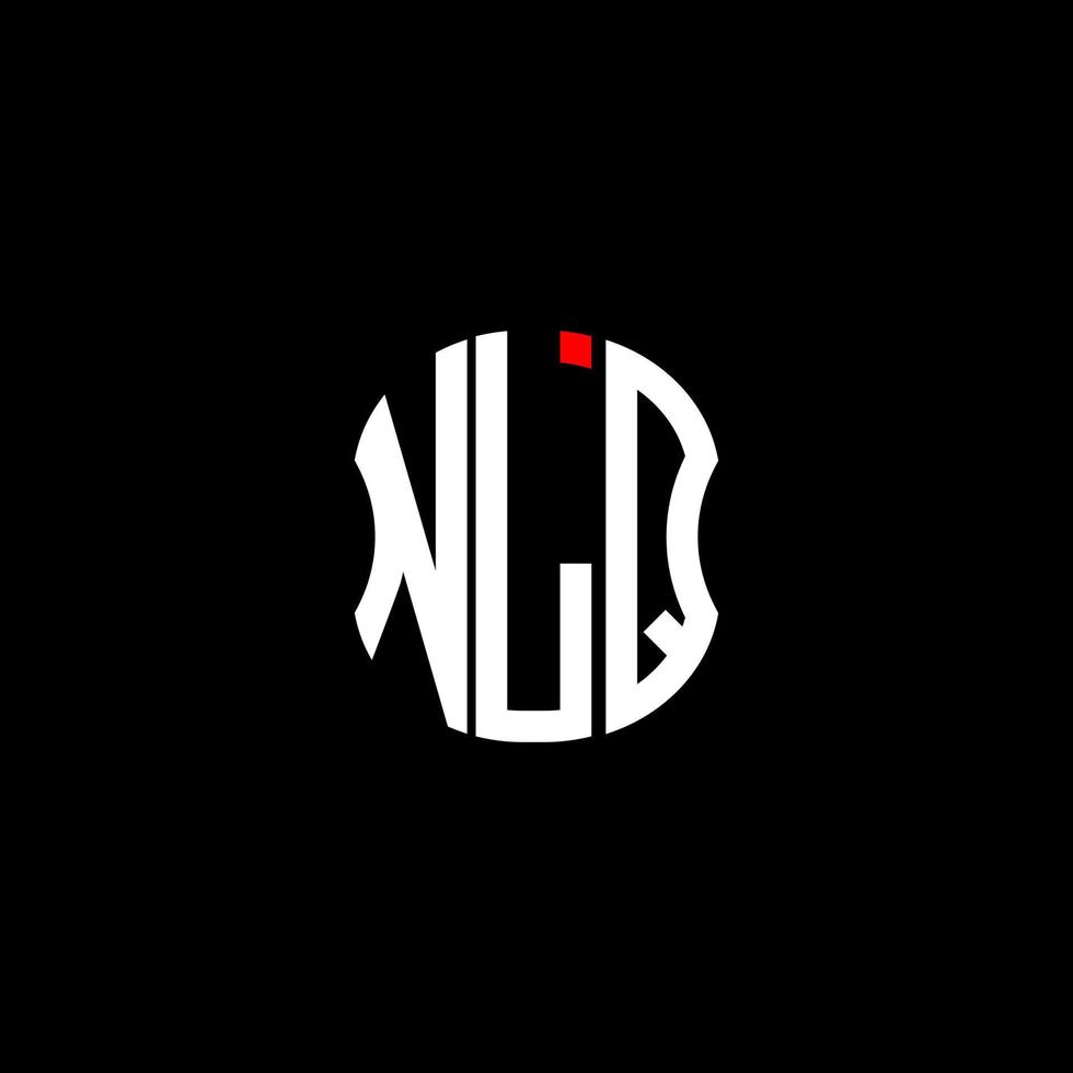 NLQ letter logo abstract creative design. NLQ unique design vector