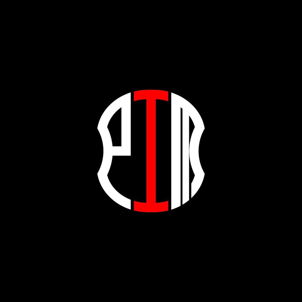 diseño creativo abstracto del logotipo de la letra pim. diseño único pim vector