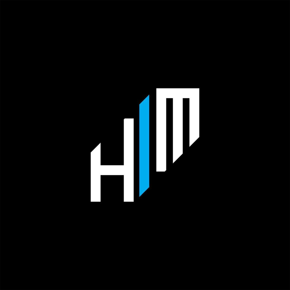 diseño creativo del logotipo de la letra hm con gráfico vectorial vector