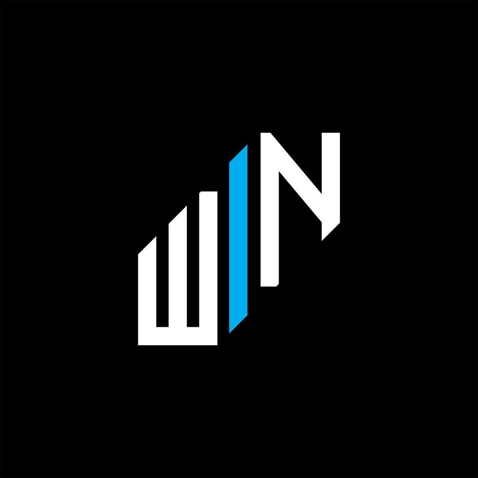 diseño creativo del logotipo de la letra wn con gráfico vectorial vector