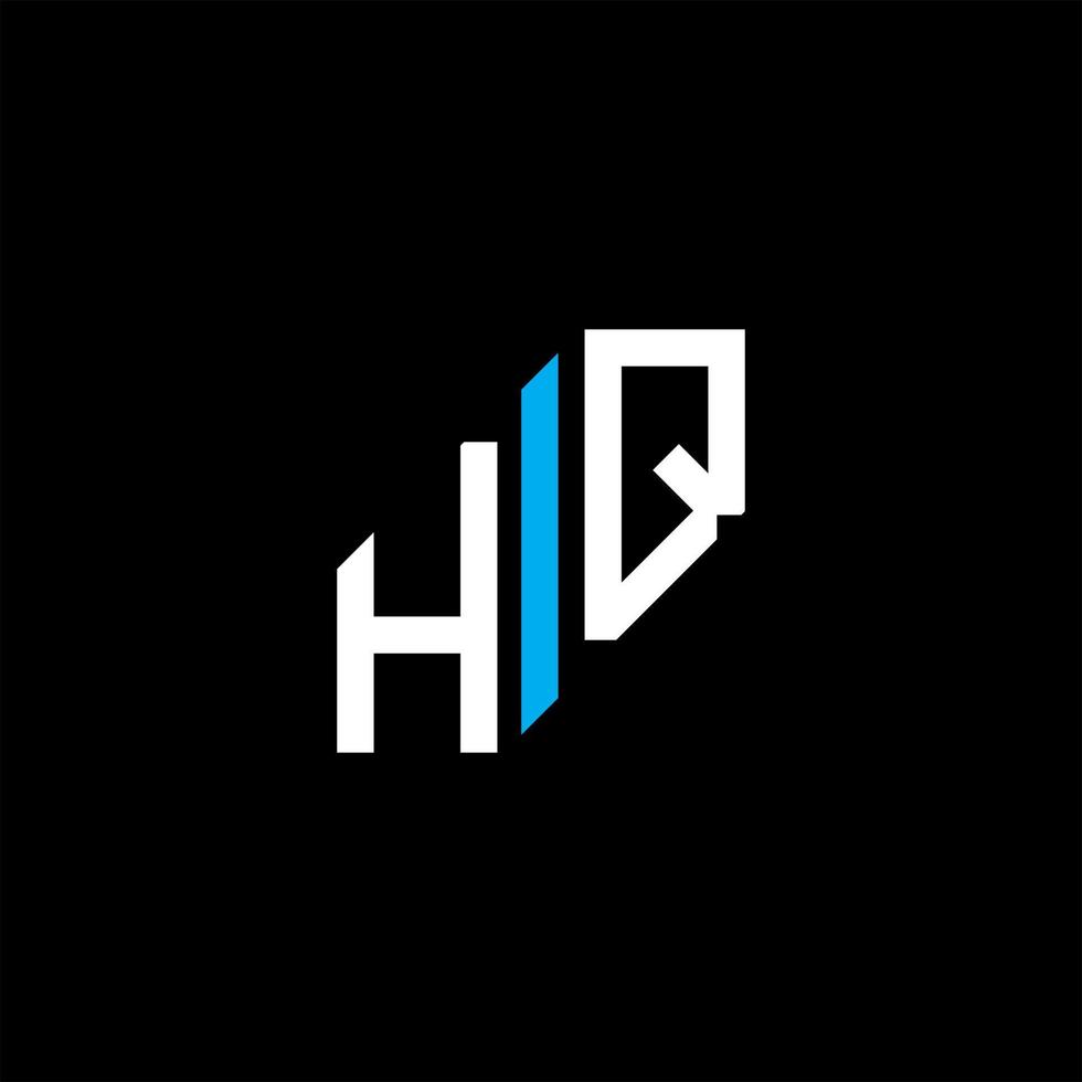 diseño creativo del logotipo de la letra hq con gráfico vectorial vector