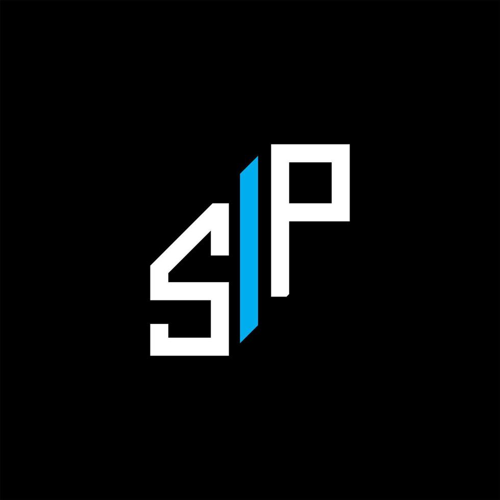 diseño creativo del logotipo de la letra sp con gráfico vectorial vector