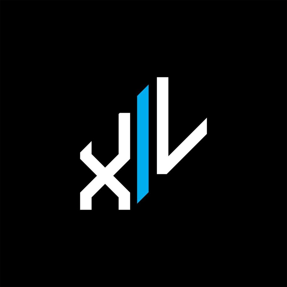 diseño creativo del logotipo de la letra xl con gráfico vectorial vector